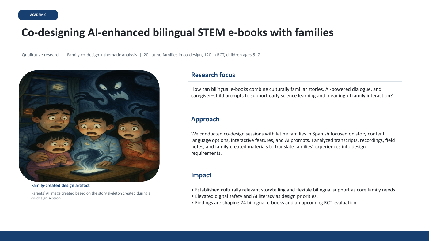 Case study preview for bilingual STEM e-books